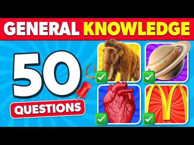 Can You Score 50/50 on This General Knowledge Quiz? 🧠 Ultimate Trivia Challenge 📚🤔