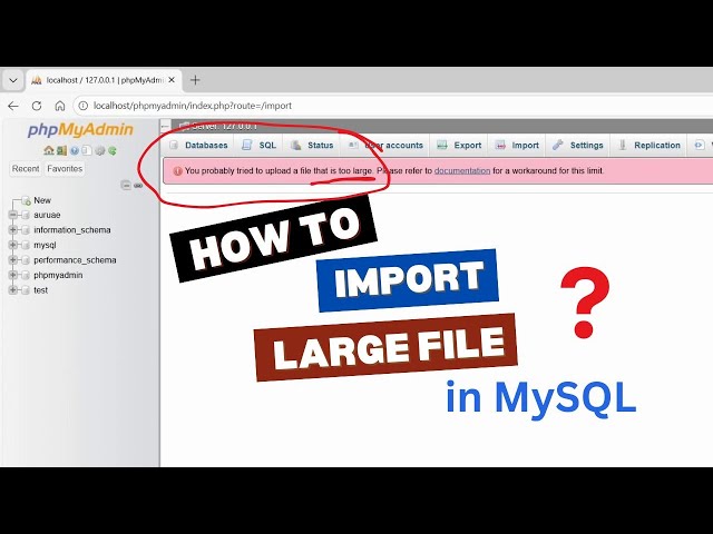 Fix phpMyAdmin Large File Size Error | Import MySQL Database via Command Line