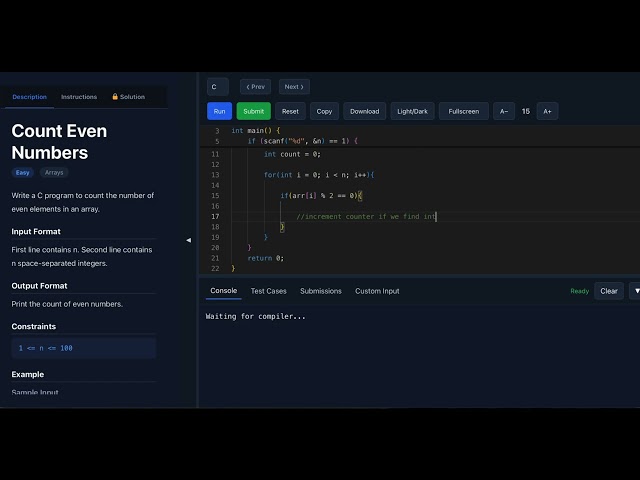 Day 1: Count Even Numbers in C | Coding Challenge + Solution | Edcret Skills