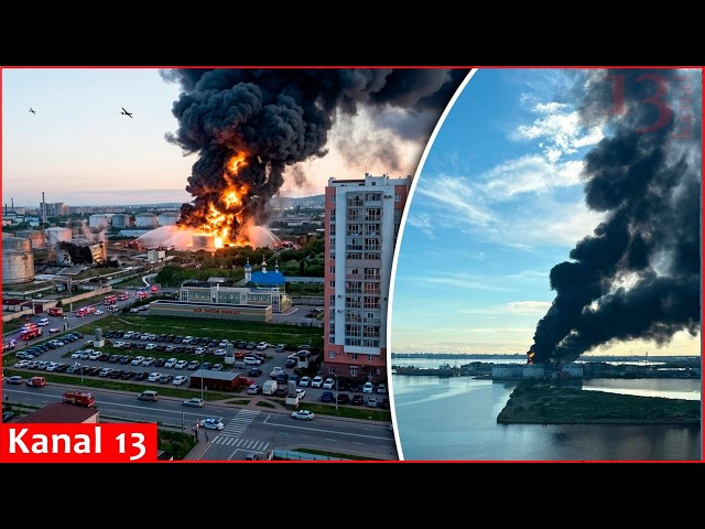 Massive drone strike hits St. Petersburg - Explosion, fires occur in key oil terminal, military port