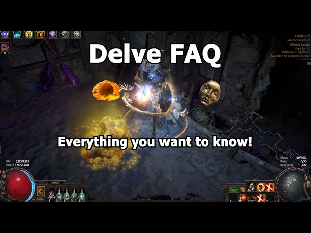 All you want to know about Delve in PoE!  FAQ with a Deep Delve player in PoE 3.29