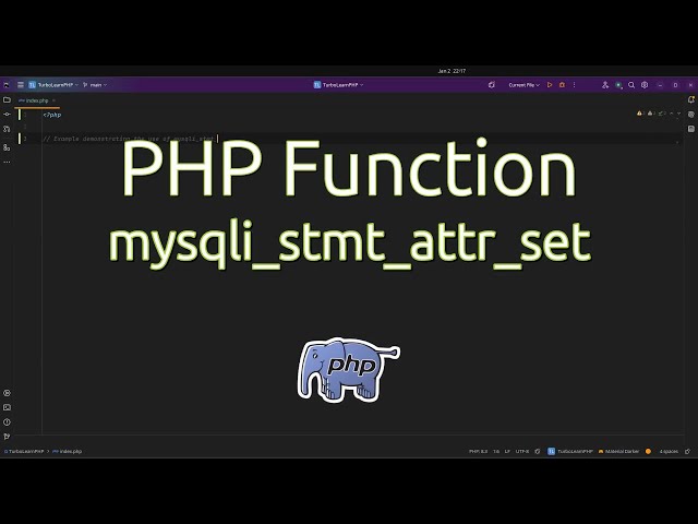 When should you use mysqli_stmt_attr_set()? Unlocking Efficiency with mysqli_stmt_attr_set() in #php