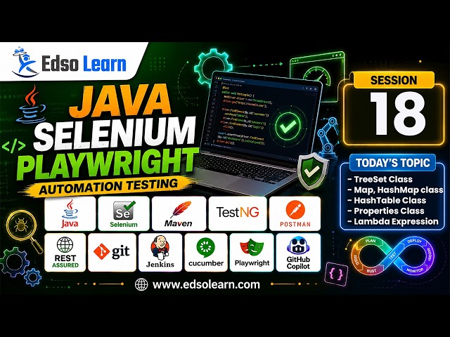 TreeSet, Map, HashMap, HashTable, Properties Classes | Lambda Expression | Session 18 | Edso Learn
