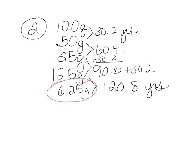 APES Math Review #7: Half Life Problems