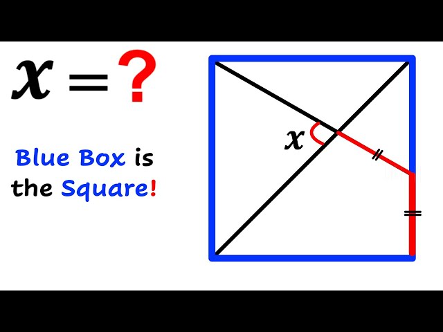 Can you find the value of angle X? | (Square) | #math #maths | #geometry