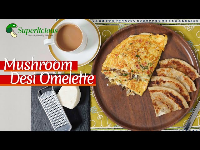 Mushroom Desi Omelette | Elm Oyster Mushroom | Superlicious
