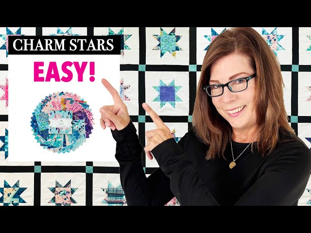 😍 From 5 inch squares | 8 HOURS❗️| Stashbuster |  Scrapbuster | Charm Pack Star Charity Quilt 62x62