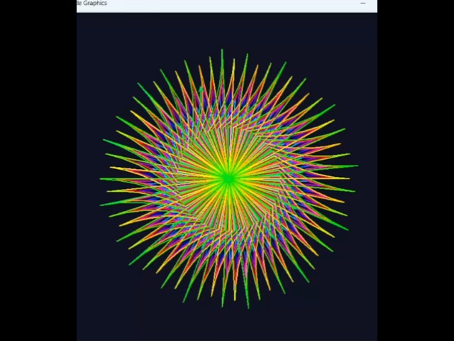 Amazing Star SpiralGraphics Designusing Python #turtle#coding#programming #python