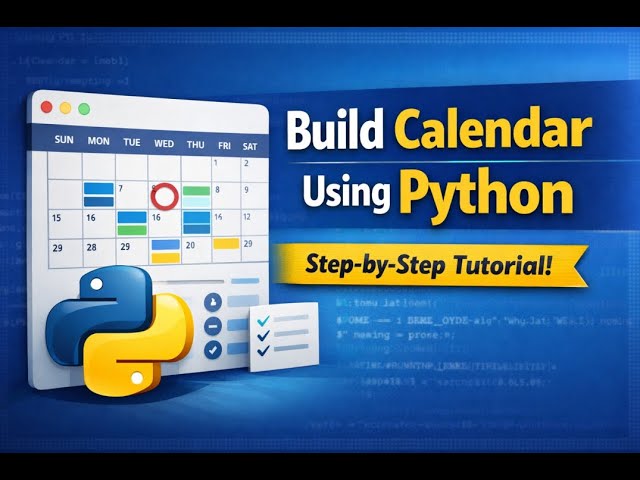 How to Make & Create a Calendar Using Python | Step-by-Step Tutorial