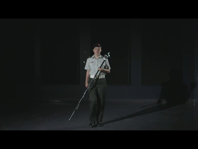 27. Drum Major Drill Movements and Mace Drill - Carrying Position on the March