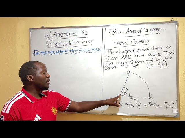 G12/GCE  MATHS P1 AREA OF A SECTOR 