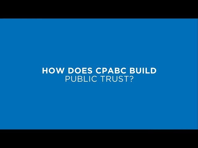 How does CPABC build public trust?