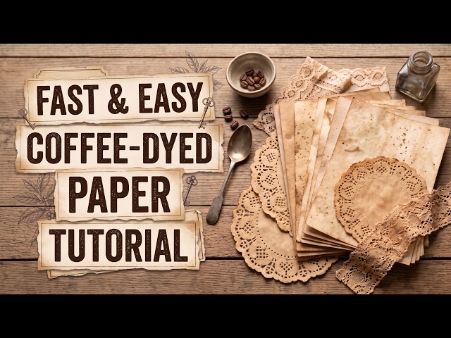 3 Fast & Easy Ways to Make Coffee Dyed Paper!☕✨