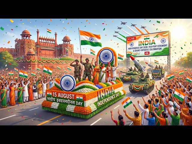 🔴 EN VIVO: Día de la Independencia de la India 2026 🇮🇳 | Gran Desfile, Fuerte Rojo & Celebración