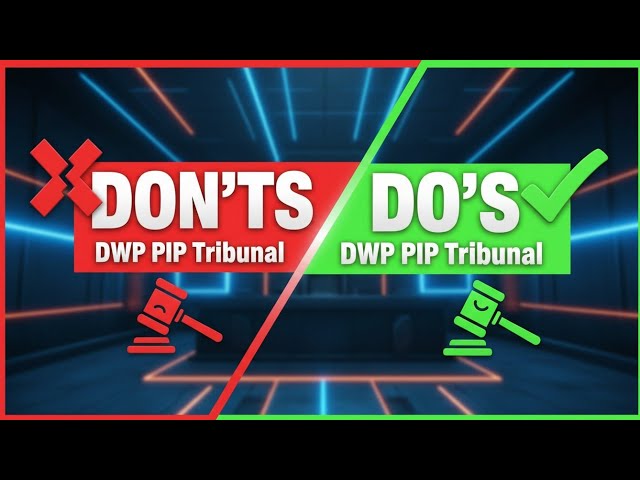 DWP PIP TRIBUNAL- The Do's and Don'ts of PIP Sucess.  WIN YOUR APPEAL 