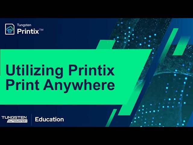 Configuring Print Anywhere in Printix