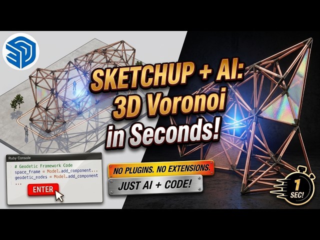 SketchUp + AI: Generate Complex 3D Voronoi in Seconds!