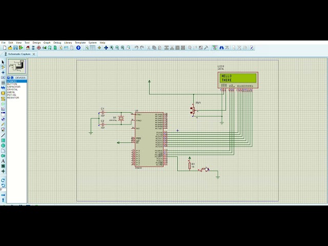 16x2 LCD Display System using 8051 | Proteus Simulation | Switch-Based Message Display