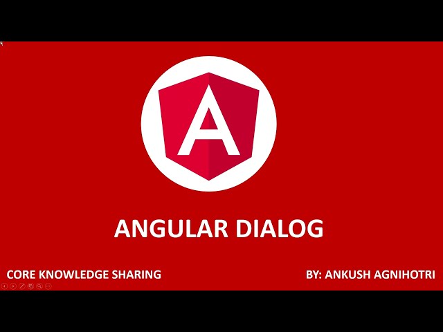 Angular Tutorial For Beginners : Angular Dialog Part 14  Core Knowledge Sharing