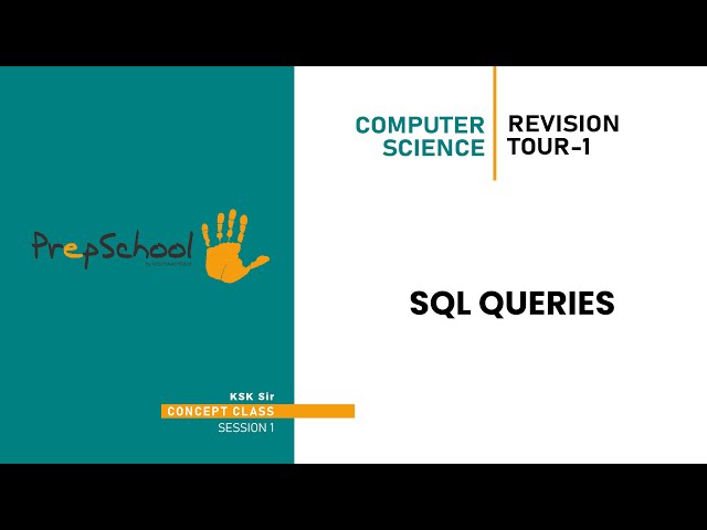 DAY 17 | COMPUTER SCIENCE | CBSE XII | SQL QUERIES REVISION TOUR-1 | L1
