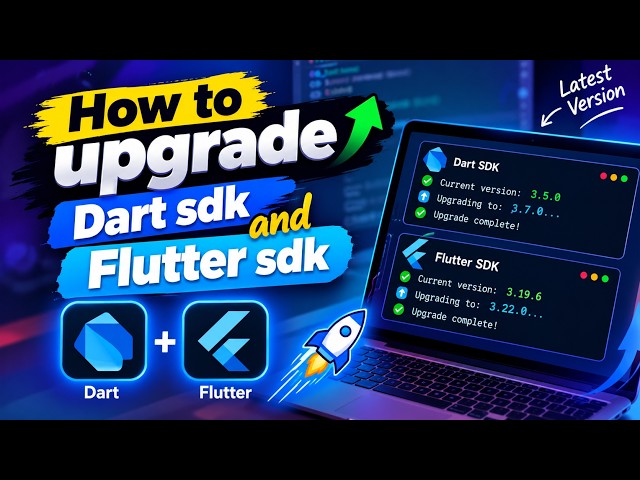 How to upgrade dart sdk and flutter sdk in 50 second | upgrade dart sdk | upgrade flutter sdk