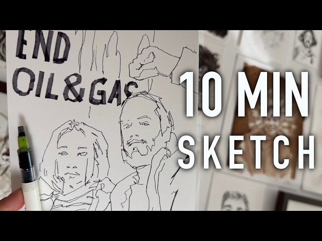 Extinction Rebellion - 10-Minute Portrait Sketch - Adelaide Edition