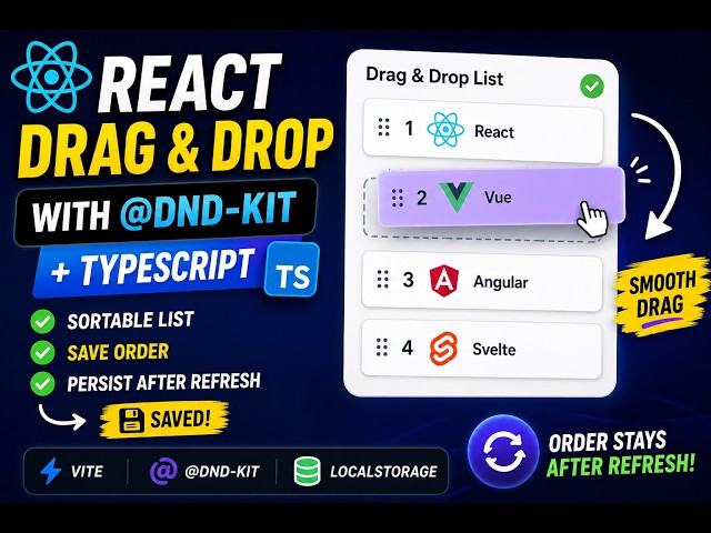 🔥 React Drag & Drop Tutorial with @dnd-kit + TypeScript 🚀