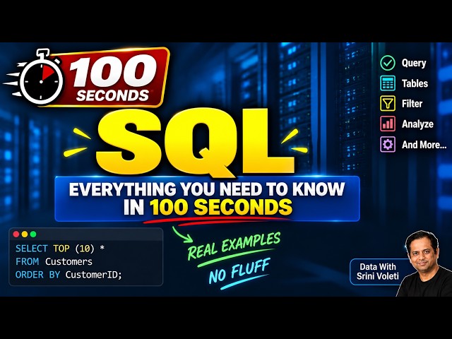 SQL Server in 100 Seconds | SQL Crash Course with Real Examples