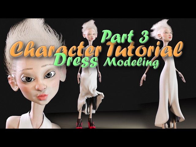 Complete Character Tutorial Part3 - Modeling 3D Fashion #blendertutorial