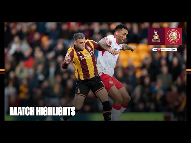 MATCH HIGHLIGHTS: Bradford City v Stevenage