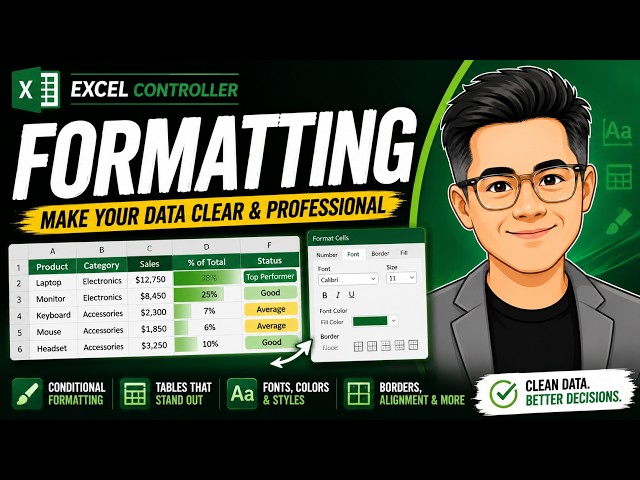 Master Excel Formatting like a Financial Controller #Excel#ExcelTutorial#MicrosoftExcel#ExcelTips