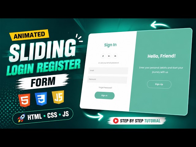 Login Form in HTML & CSS | Animated Login/SignUp form using html css