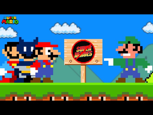 Super Mario Bros., but SUPERHEROES Are FORBIDDEN
