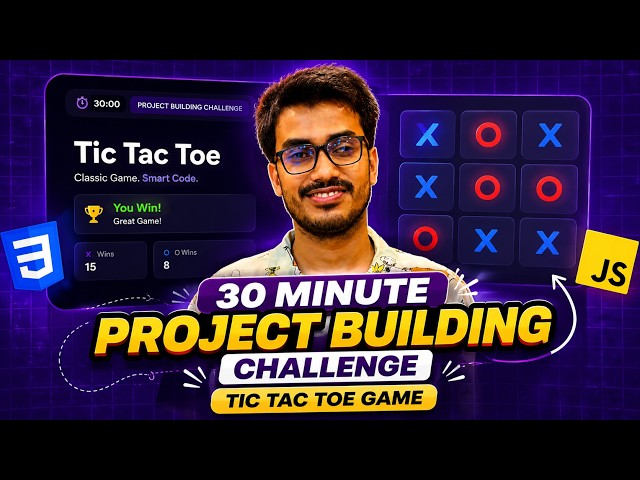 30 Minutes Project Building Challenge | if-else ছাড়া Tic Tac Toe Game