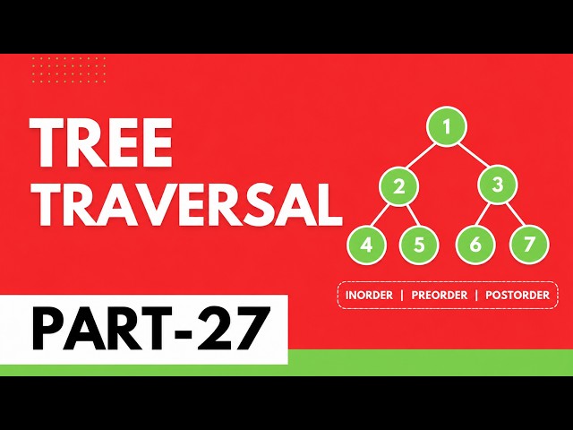 Tree Traversal in Data Structure | Inorder, Preorder & Postorder Traversal | DSA Part 27