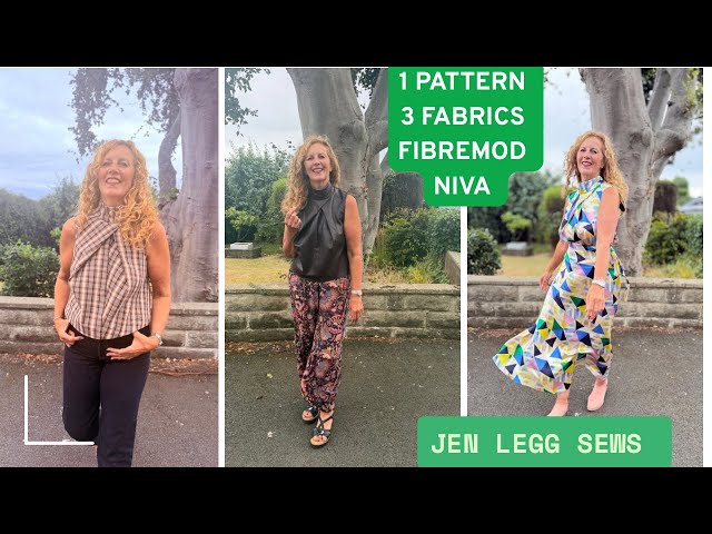 1 pattern 3 Looks using Leather, Silk & Denim 