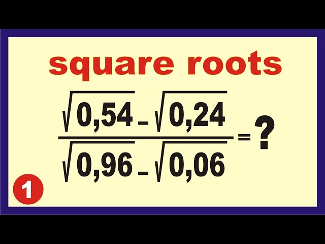 Question 1: How to Simplify Square Roots? | Easy Math Lesson / Square Root