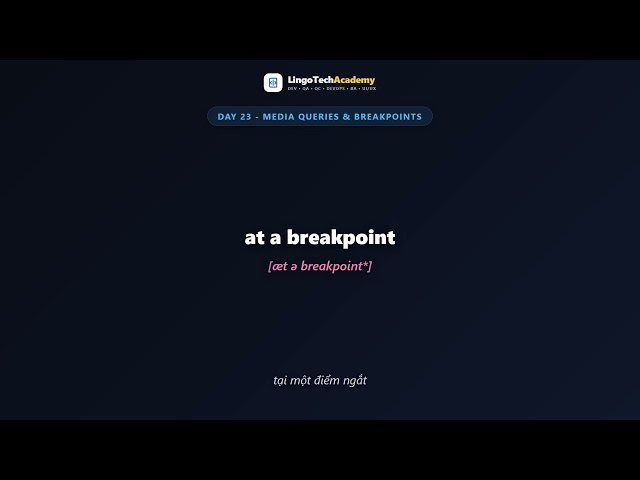 🚀 Day 23 - Media Queries & Breakpoints | English for Frontend Developers