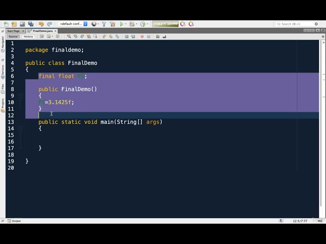 Lecture 16.6 : Demo – Final Keyword — [Abdul Bari] Java Course