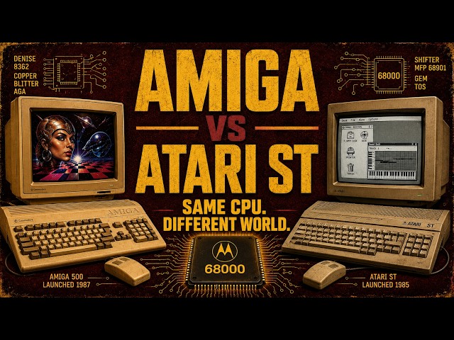 Jay Miner’s Amiga vs Atari ST — How Custom Chips Turned the 16-Bit Era Into a Graphics and Sound War