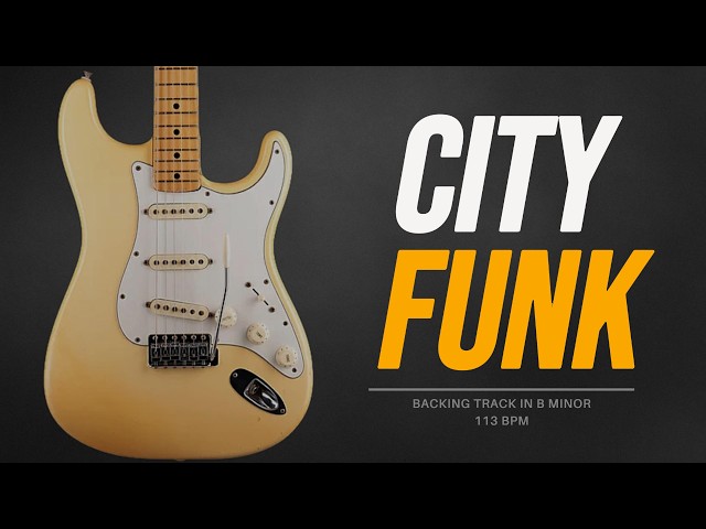 City Funk Guitar Backing Track in Bm | 70's Style Vibe