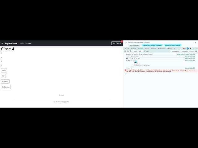 Angular 22: Sesión 2 - Objetos, Arrays, Desestructuración y Métodos Funcionales