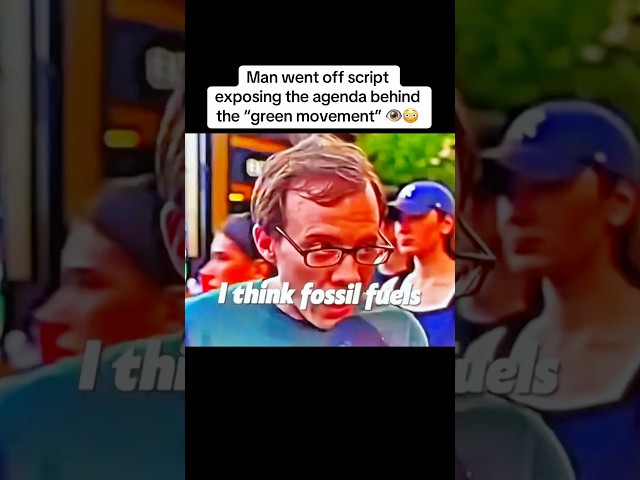 This man went off script explains his thoughts on clean energy.. 👁️🤔