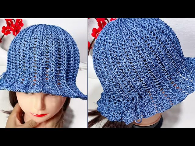 Beautiful Crochet Bucket Hat 💗 | Heart Flower Detail & Easy Tutorial