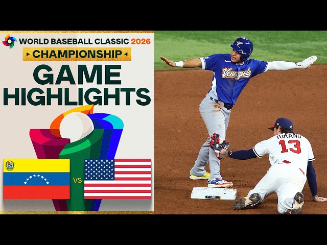 Venezuela vs. United States 2026 World Baseball Classic Final | Game Highlights