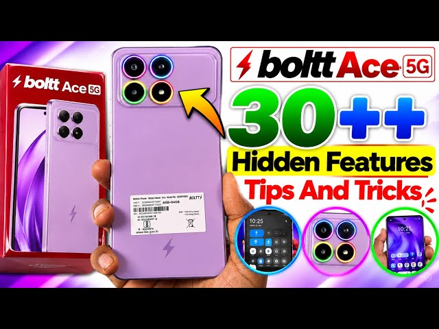 Boltt Ace 5g Tips And Tricks | Top 30++ Hidden Features 🔥 Boltt Ace 5g