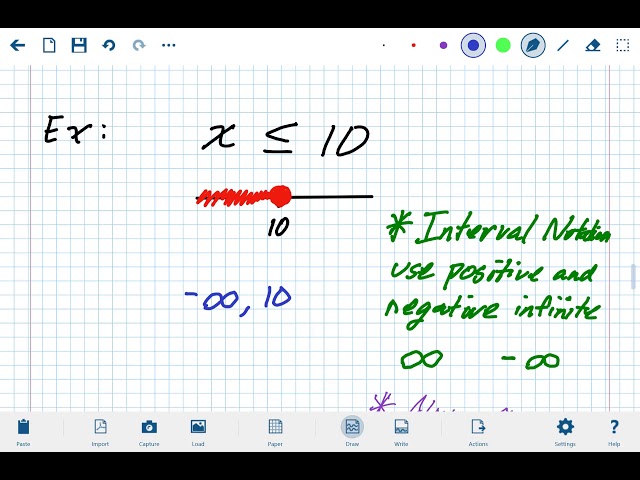 Interval Notation - notes and examples