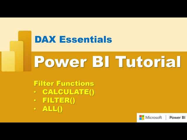 DAX Filter Functions Deep Dive: CALCULATE, FILTER, ALL, Power BI Full course