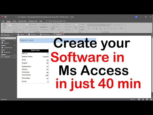 How to create your own Software in Microsoft Access@COMPUTEREXCELSOLUTION #access #msaccess