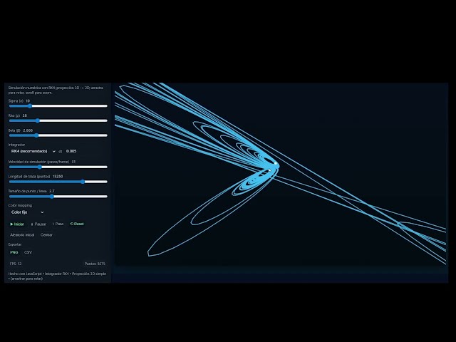 Atractor de Lorenz — Interactivo JS